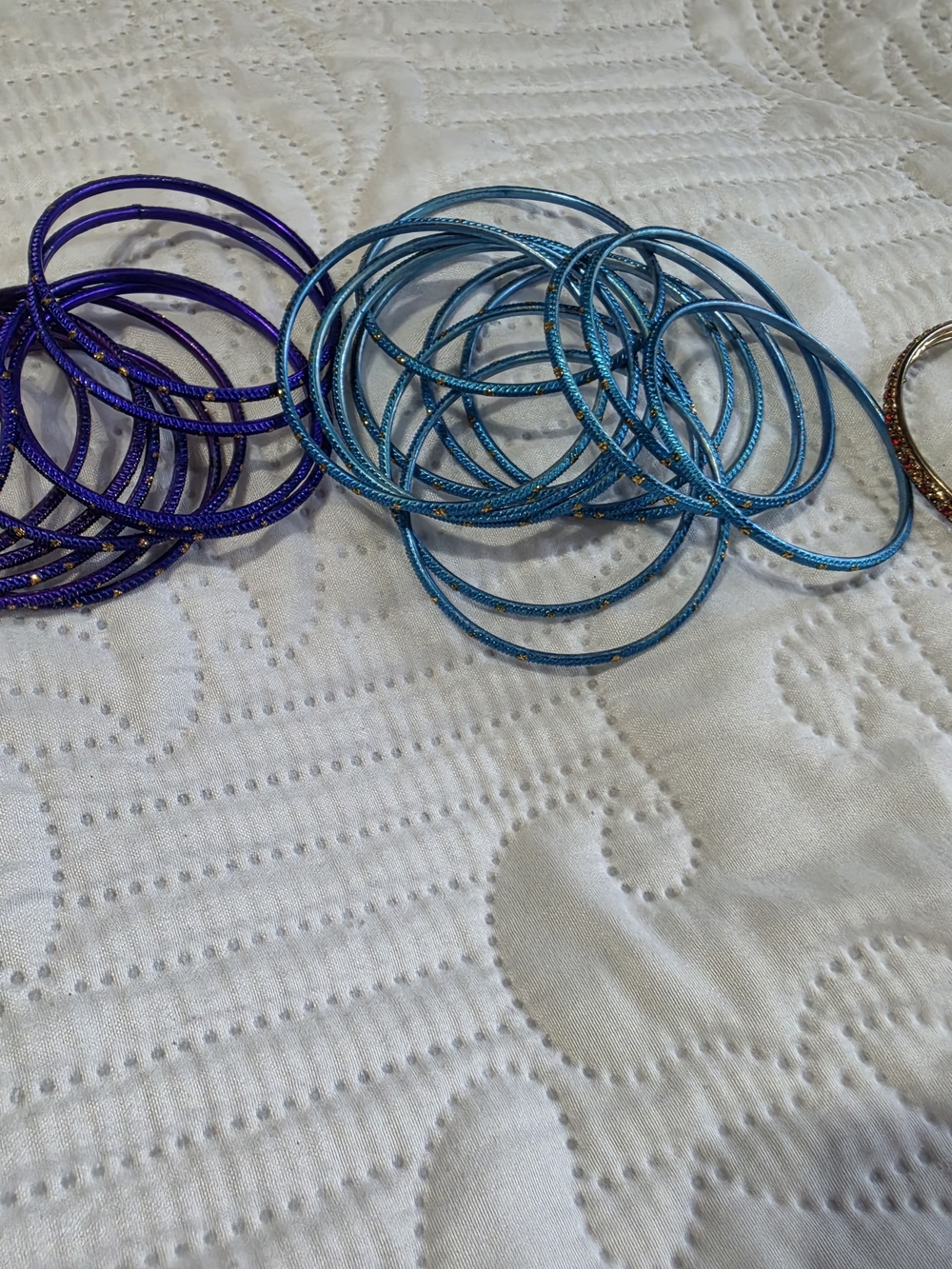 Kids India Bundle of Blue, purple,Gold  india Bracelets